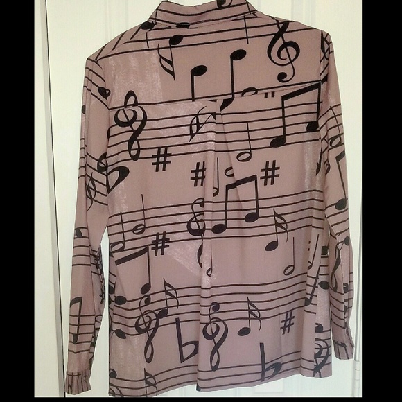 Music Keys button down blouse - Picture 2 of 2